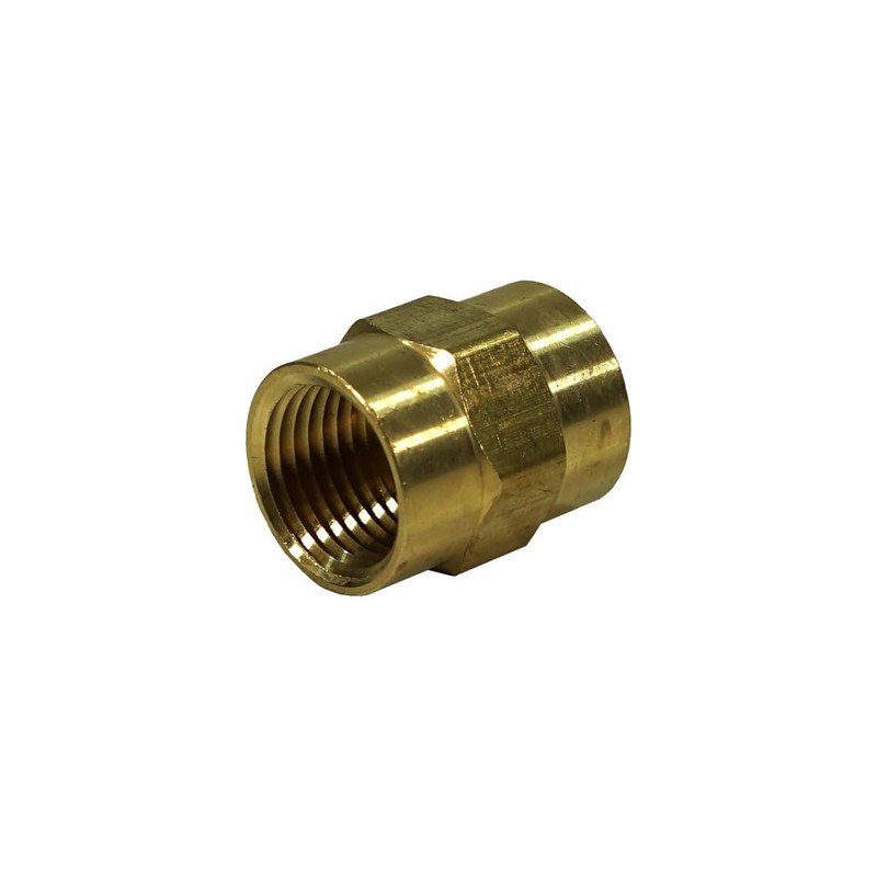 1/2" NPT, Industrial Solid Brass Threaded Female Equal Union Coupling