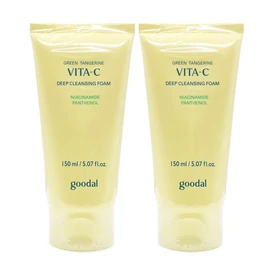 Goodal Green Tangerine Vita C Cleansing Foam 150ml x2ea / 구달 청귤 비타C 클렌징 폼 150ml x2ea