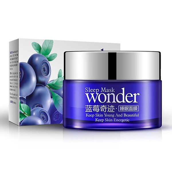 BIOAQUA Sleeping Wonder Mask Cream Nutritional blueberry Gentle Moisturizing 50g