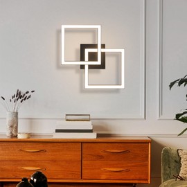 Homefire Ceiling Light LED Ceiling Light Kitchen: 24 W 4000 K Kitchen Lamp Black Living Room Lamp Modern Design Hallway Lamp Neutral White Bedroom Lamp Square Ceiling Lighting for Living Room Hallway