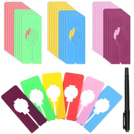 Mardatt Pack of 30 Closet Rack Dividers, 6 Colours Hanging Closet Size Dividers Rectangular Reusable Closet Separators Clothing Hanger Dividers with Marker Pen for Sorting Clothes Retail 5 x 2 Inches