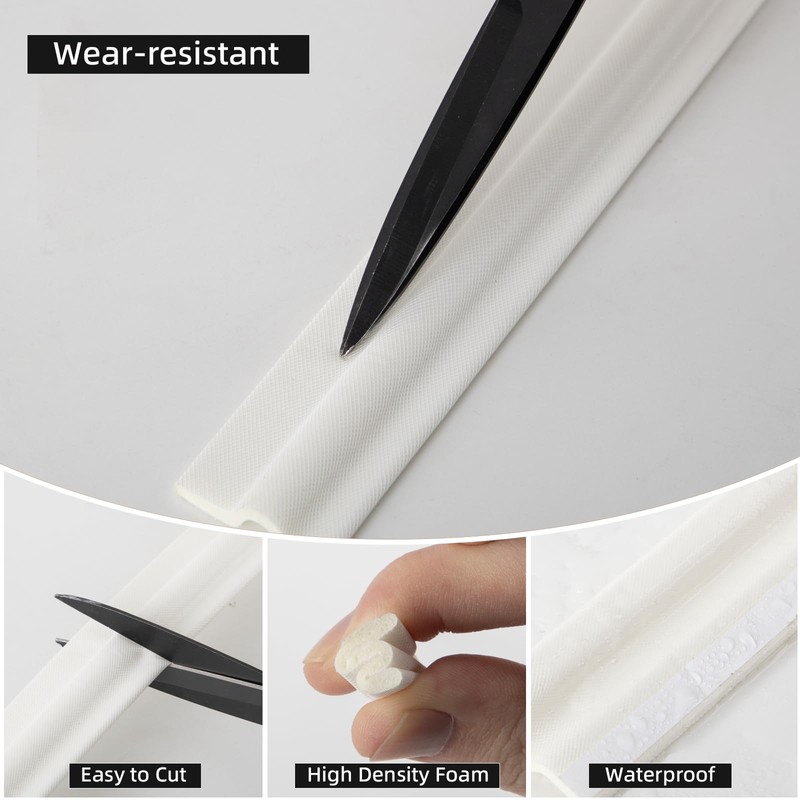 26 Ft Weather Stripping for Windows/Doors,Self-Adhesive Window Draft Stopper Foam