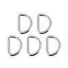 sourcing map 5pcs Metal D Ring 1.26"(32mm) D-Rings Buckle for