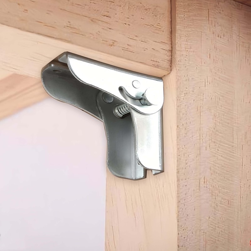 4Pack Folding Legs Support Bracket 90° Self Locking Hinge,Silver Foldable