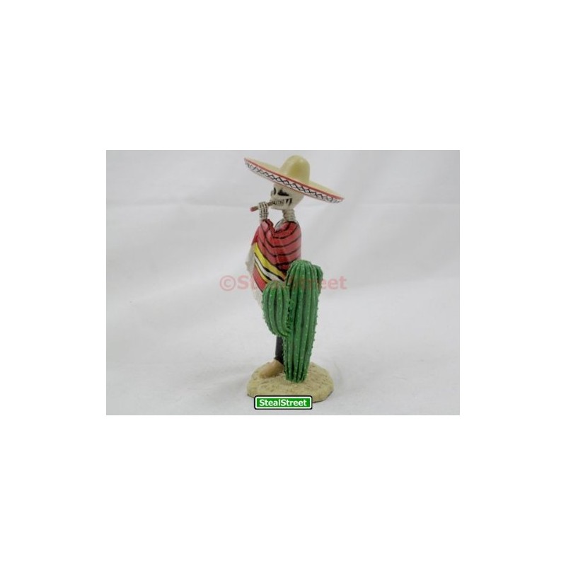 Dod Bandito Mexican Bandit with Cigar Skeleton Outlaw Sculpture