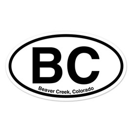 BC Beaver Creek Colorado Oval Vinyl Car Bumper Window Sticker 3" x 2"