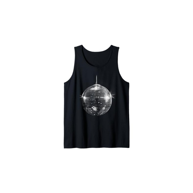 Retro Mirror Ball Disco Design Tank Top