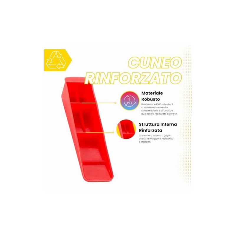 MarketConnect® Pack of 50 Red Reusable Wheel Chocks for Leveling
