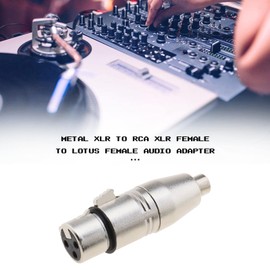 VGOL 2pcs 3-Pin XLR Female Jack to RCA Female Adapter Audio Microphone Mic Connector XLR to RCA Converter Adapter Mic Extension Adapter Gender Changer Coupler