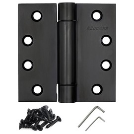 Automatic Self-Closing Door Hinges Stainless Steel 4" x 4" (Inch),Spring Hinge Heavy Duty Hinges Interior Home Fire Exterior Pantry Basement Front Door Hinges, UL Listed 2 Pack