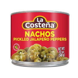 La Costeña Nacho Sliced Jalapeño Peppers | Pickled Green Hot Jalapeños | 12-Ounce Can (Pack of 4)