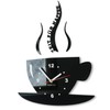 FLEXISTYLE Cup Time for Coffee Modern Kitchen Wall Clock, 3D