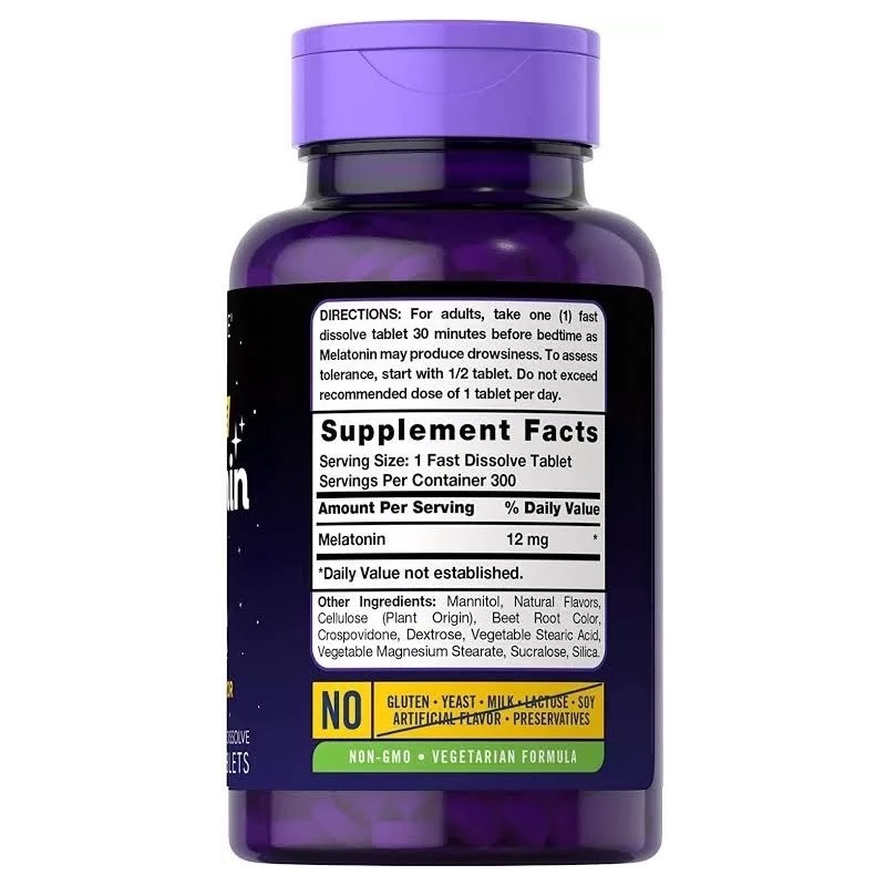 Calyle Melatonina 300 Tabletas Berry 12mg Maxima Potencia