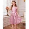 GRACE KARIN Girls Birthday Dance Dress Pink Kids Fancy Sequin