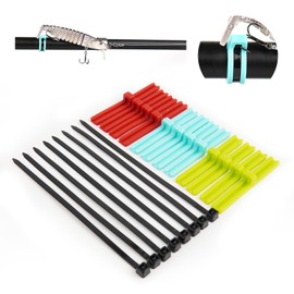Universal Fishing Hook Keeper - Silicone Secure Holder for All Rods (Ultra Light to Sea), 12-Pack with Nylon Zip Ties
