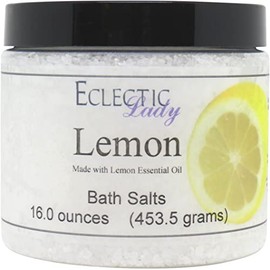 All Natural Lemon Bath Salts by Eclectic Lady, 16 ounces