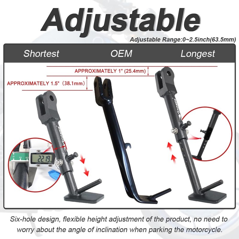 Xitomer Adjustable Kickstand & Lowering Link Fit for MT09/MT09SP/TRACER 9