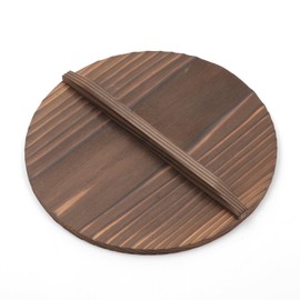 Grilled Cedar Wood Lid, 8.3 inches (21 cm), Pot Lid, Drop Lid, Made in Japan