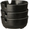 3 pcs. set ashtray, black ca. Ø 7,8 cm, height
