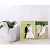 YiPinYin 5x7'' Hinged Double Simply Silver Metal Picture Frames, Elegant