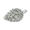 Polyresin Pine Cones Silver 7 x 13 cm Decorative Table