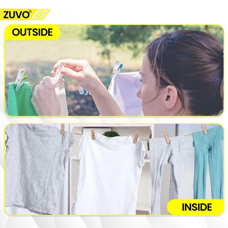 Zuvo 50M Outdoor Washing Line – Heavy-Duty Polyester Clothes Line