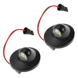 X AUTOHAUX 2 Pcs LED License Plate Light Tag Lamp Assembly for Ford F-150 F-250 F-350 1990-1999 White 6500K Clear Lens