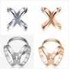 XHBTS 6 pcs Women's Elegant X Shape Silk Scarf Clip