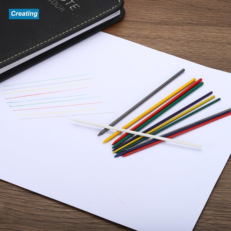 PATIKIL 2.8mm Carpenter Pencil Refills, 4Set/24Pcs Solid Mechanical Construction Pencil