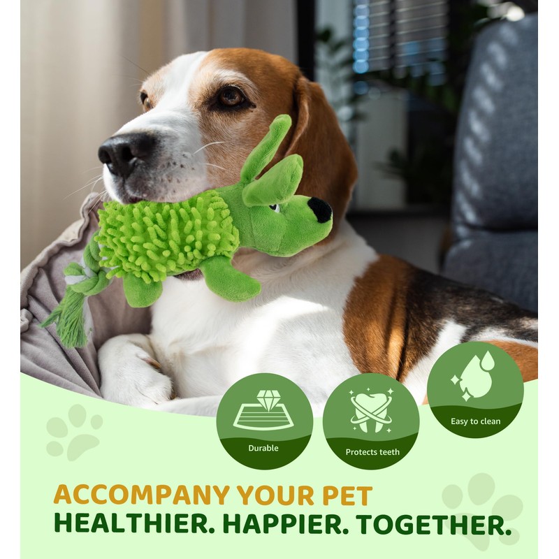 IPTPAS Squeaky Dog Toys - Plush Dog Toys with Soft