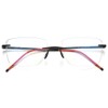 FONEX Titanium Glasses Frame Men,Rimless Square Eyeglasses Frameless Myopia Optical