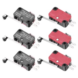 sourcing map 6Pcs V-156-1C25 1NO + 1NC Micro Limit Switch 15A 125/250VAC Waterproof Miniature Micro Switches for Precision Components