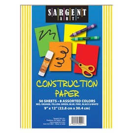 Sargent Art 23-4001 50-Count Construction Paper, Assorted