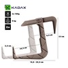 KADAX Flower Box Holder, No Drilling, Balcony Box Holder Set,