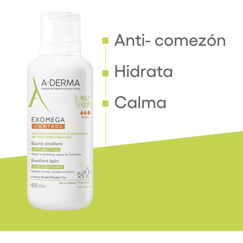 Bálsamo Emoliente Exomega A-Derma 400 ml Piel Seca Diaria