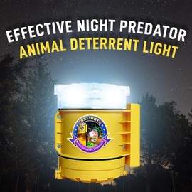 Foxlights Night Predator Deterrent Control Light with Flashing LEDs | Weatherproof Animal Repellent for Flocks, Gardens, Crops & Chicken Coops | Night Guard Protection Used by Professional Ranchers