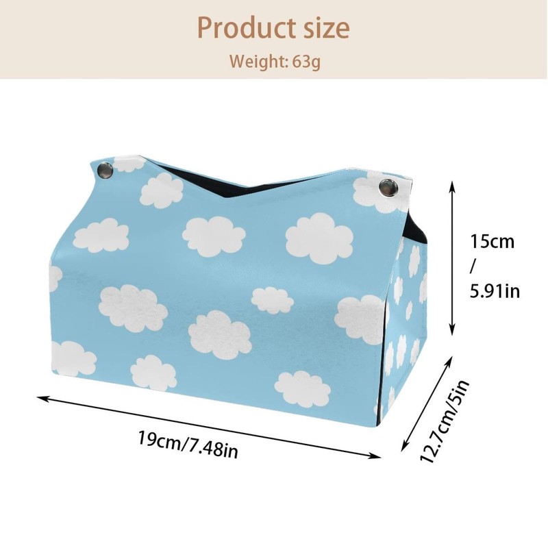2 Pack Tissue Box Cover Holder, Cat Paw Fish Bone
