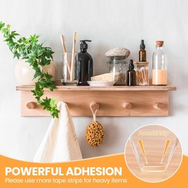 Double Sided Tape Heavy Duty, Double Sided Nano Mounting Tape (160 INCH), Clear Two Sided Adhesive Tape, Removable Picture Hanging Wall Tape Strips, Carpet Decor Poster Tape for Home Office Outdoor