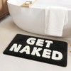Ankah Get Naked Bath Mats, Rude Swear Words Unique Funky