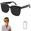 Smart Sunglasses with Voice Control, Hands-Free Calls & UV400 Protection - HD Audio, Built-in Mic, 6H Playtime, Lightweight Bluetooth Sunglasses for Driving, Running (Black)