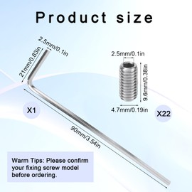 10pcs 155023 Replacement Screw Kit for Moen Faucets Part, Stainless Steel Set Screws with Hex Wrench for Single Handle Kitchen & Bathroom Faucet Repair Accessories