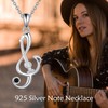 VONALA Music Note 925 Sterling Silver Necklace Guitar Musical Note