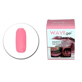 WAVEGEL Soak-0ff Gel & Nail Lacquer Matching Duo Set - Brink Of Pink - WG111-111 I 0.5 Oz