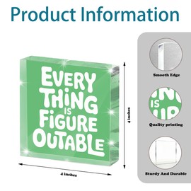 Green Room Decor Everything Is Figureoutable Acrylic Motivational Gifts