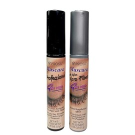 Set de Máscara de Pestañas Profesional y Micro Fibras Alargadoras y Voluminizadoras