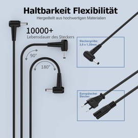 65W Medion Laptop Ladekabel Netzteil für Medion akoya E15301 E15302 E15308 E16402 E16401 E15407 E14412 E14301 S4403 S4401 S4404 S4402 S14401 S14402 FSP065-REB A18-065N3A 19V 3,42A Ladegerät Adapter