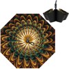 ZUOYOUZ Compact Travel Umbrella,Automatic,Lightweight,Windproof Strong,Folding Umbrella with Pattern for Rain&Sun-Men&Women