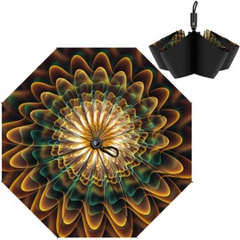 ZUOYOUZ Compact Travel Umbrella,Automatic,Lightweight,Windproof Strong,Folding Umbrella with Pattern for Rain&Sun-Men&Women