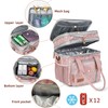 Adult Insulated Lunch Box for Work, Expandable Large Pink Lunch