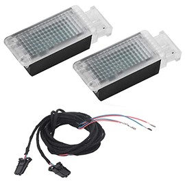 Fußraumbeleuchtg, 2 Stück 12 V LED Fußraumbeleuchtg mit Kabelbaum Ersatz für 5G MK6 MK7 B7 B8 5G0947409 für Fußraumbeleuchtg Innenbeleuchtg in Fußraum Komfortinnenbeleuchtg